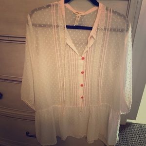 Matilda Jane sheer cream blouse